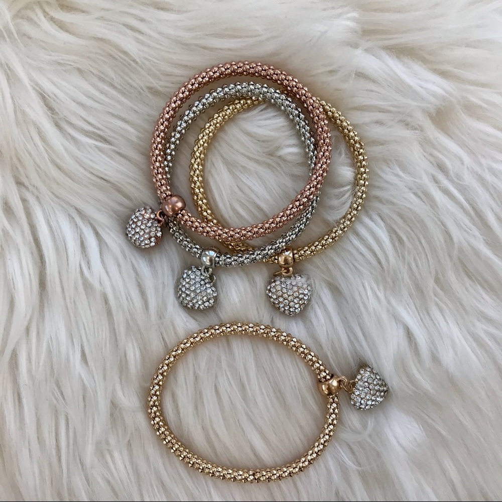 💝NWOT Mint & Lily Rhinestone Heart Bracelet - Picture 10 of 16